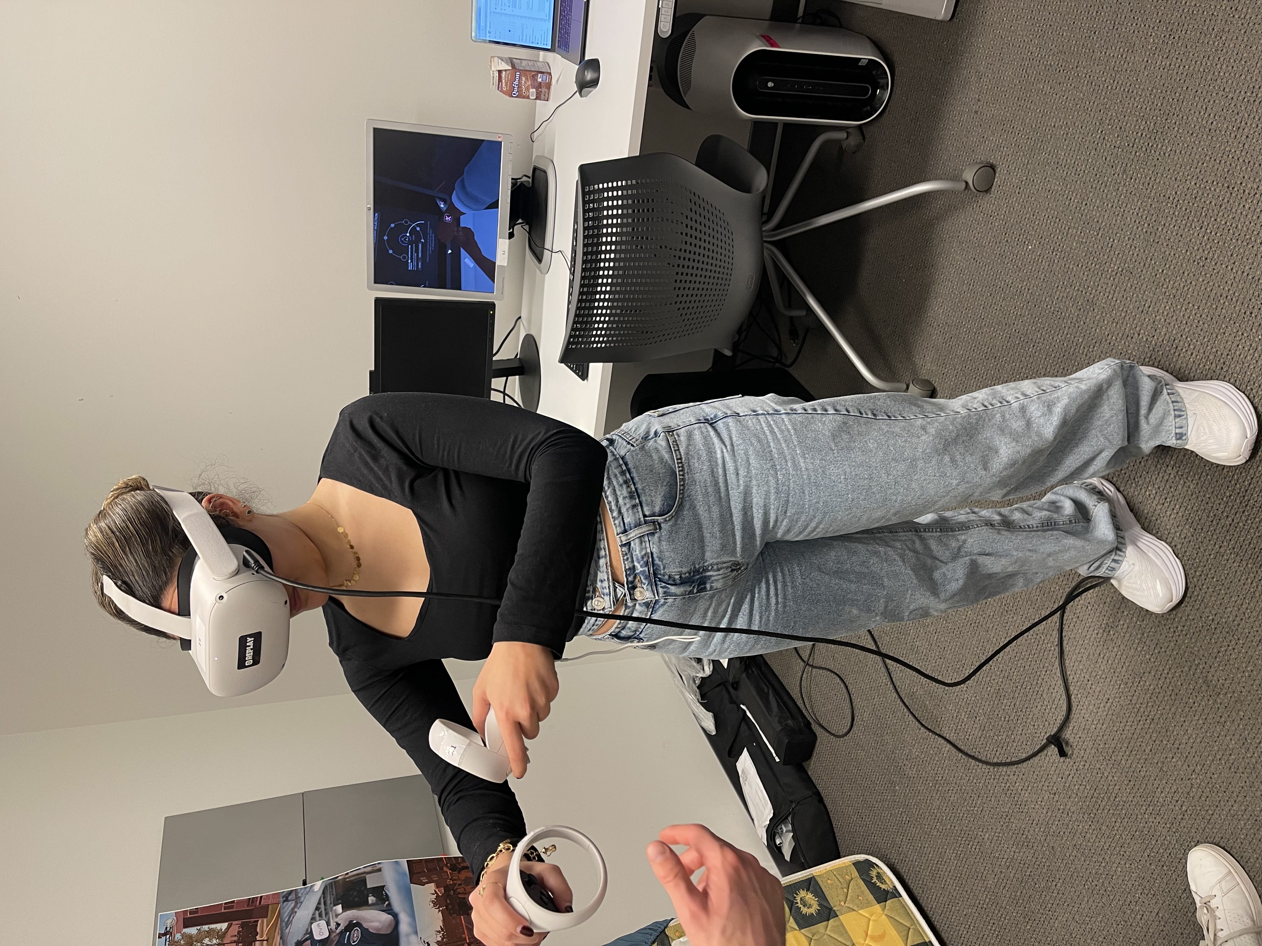 Maivel testing with VR headset